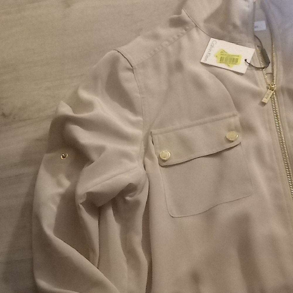Calvin Klein Collection Beige Utility Jacket